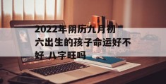 2022年阴历九月初六出生的孩子命运好不好 八字旺吗