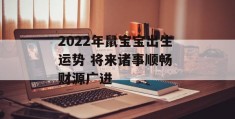 2022年鼠宝宝出生运势 将来诸事顺畅 财源广进