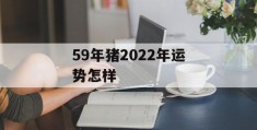 59年猪2022年运势怎样