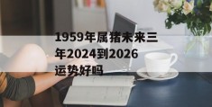 1959年属猪未来三年2024到2026运势好吗