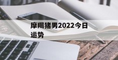 摩羯猪男2022今日运势