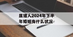 属猪人2024年下半年婚姻有什么状况