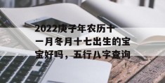 2022庚子年农历十一月冬月十七出生的宝宝好吗，五行八字查询