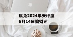 属兔2024年天秤座6月14日偏财运