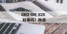 GEO GM 828 好用吗？韩货