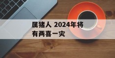 属猪人 2024年将有两喜一灾