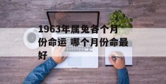 1963年属兔各个月份命运 哪个月份命最好