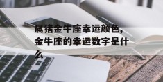 属猪金牛座幸运颜色,金牛座的幸运数字是什么