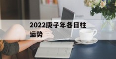 2022庚子年各日柱运势