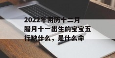 2022年阴历十二月腊月十一出生的宝宝五行缺什么，是什么命