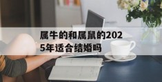 属牛的和属鼠的2025年适合结婚吗