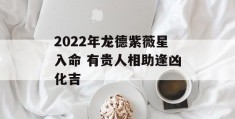 2022年龙德紫薇星入命 有贵人相助逢凶化吉