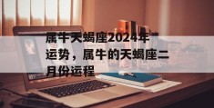 属牛天蝎座2024年运势，属牛的天蝎座二月份运程