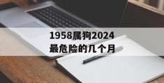 1958属狗2024最危险的几个月