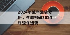 2024年流年运势分析，生命密码2024年流年运势