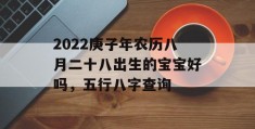 2022庚子年农历八月二十八出生的宝宝好吗，五行八字查询