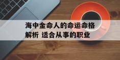 海中金命人的命运命格解析 适合从事的职业