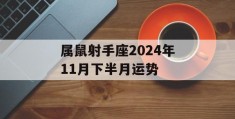 属鼠射手座2024年11月下半月运势