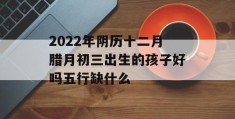 2022年阴历十二月腊月初三出生的孩子好吗五行缺什么