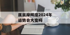 属鼠摩羯座2024年运势会大变吗